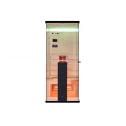 Infrarotkabine GRENA – 1-Personen Wellnessoase mit Vollspektrumstrahlern, Farb-LEDs und MP3-Player
