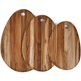 Teakhaus Schneidebrett Elegant Oval Holz 1 41 x 27 x 1,5 cm Braun