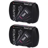 Curaprox black is white Travel-Set Zahnbürste 2x 2x1 St
