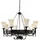 Searchlight Cartwheel 8-flg. 60W schwarz/weiß  Durchmesser  - Glas/Metall