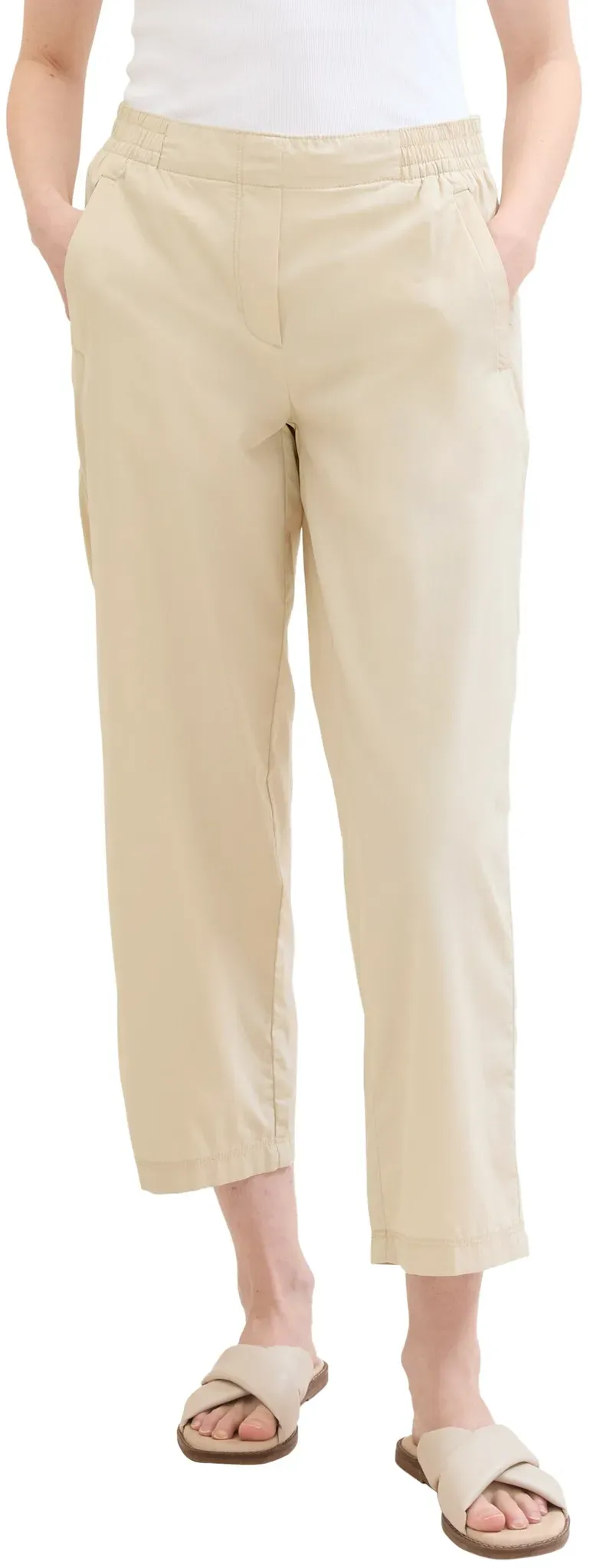 Stoffhose, in 7/8 Länge, Gr. 44 - Länge 28, summer beige, , 33190530-44 Länge 28