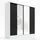 A&J MöbelLand Schwebetürenschrank SOLO 200 x 215 x 59,5 cm Weiß/Schwarz