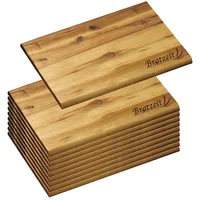 KESPER Brotzeitbrett Akazienholz 10-tlg. 32 x 21 x 1,5 cm Braun