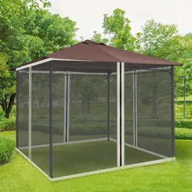Outsunny Moskitonetz 302 x 207 cm schwarz