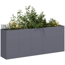 vidaXL Pflanzkübel 200 x 40 x 80 cm Anthrazit
