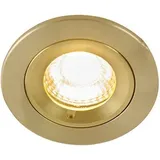 QAZQA Moderner Einbaustrahler Gold rund Ip44 - Xena
