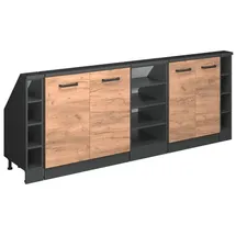 Vicco Dachschrägenschrank-Set Rion, Goldkraft Eiche/Anthrazit, 5er Set
