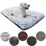 Leanbe Hundebett Hundekissen Hundematratze Ruheplatz Hunde Matratze (Grau mit Herzen, XXL:140x95x14cmm)