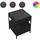 vidaXL Nachtschrank mit Infinity-LED 40 x 40 x 51 cm Schwarz