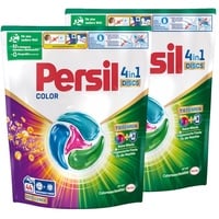 Persil 4in1 Color DISCS 88 WL (2 x 44 Waschladungen), Waschmittel mit Tiefenrein Technologie, Colorwaschmittel für reine Wäsche und hygienische Frische für die Maschine