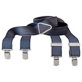 LLOYD Men’s Belts Hosenträger LLOYD-Hosenträger 35 mm gemustert 2-streifig gekreuzt, Metallkreuz blau