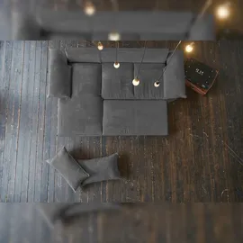 KAWOLA Sofa DAMETO Ecksofa Bettsofa Schlafsofa mit Stauraum Cord grau