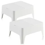 SP Berner Shaf 2er Set Beistelltische Alaska, für den Garten, weiß,