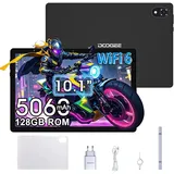 DOOGEE U10 Tablet 10.1 Zoll,9GB RAM + 128GB ROM/1TB TF Kinder Tablet PC,5060mAh,8MP+5MP,1280x800 HD+ IPS,2.0 GHz/Widevine L1/WiFi 6/BT5.0/Type C/3.5mm Kopfhörerbuchse Schwarz