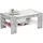 Stolkom "Finley mit Ablageboden, Eiche Sonoma Weiß, BxHxT 100x44x58 cm", grau (grau, beton, weiß), Tische, Schubladenfront mit Lamellen-Optik, Couchtisch rollbar