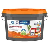 swingcolor Mix Wandfarbe Arktisweiß zum Mischen lassen  (Basismischfarbe 2, Matt, 1 l, Konservierungsmittelfrei)