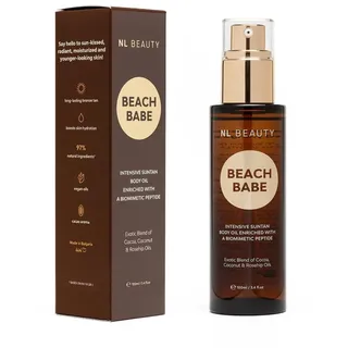 NL Beauty Beach Babe 2-in-1 Fast Tan Oil mit veganen Ölen, Salicornia und Peptiden - Farbloser Bräunungsbeschleuniger - 100ml