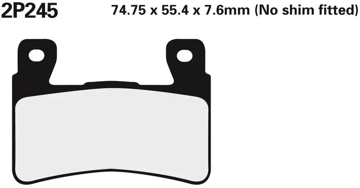 NISSIN Halbmetallische Straßenbremsbeläge - 2P-245NS