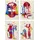 Nacnic POSTER set mit 4 star wars film darth vader, yoda, r2-d2 und c3po A4 Rahmenlos