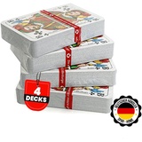 spar-home® Kartenspiel für Erwachsene Spielkarten Romme Profiqualität für Bridge Canasta Poker Skat Kartendeck 55 Blatt BLAU und ROT (4-Deck)