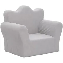vidaXL Kindersofa vidaXL Hellgrau weich Plüsch