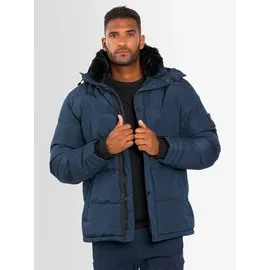 Alessandro Salvarini "ASEzkimo", Herren, Gr. XL, blau (navy), Obermaterial: 100% Polyester. Innenseite: 100% Polyester. Futter: 100% Polyester. Fellimitat: 100% Polyester, Jacken Winterjacke, mit warmen Teddyfell