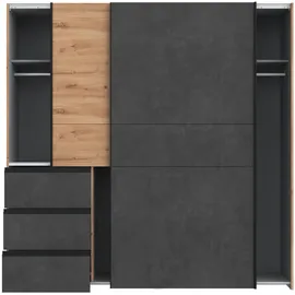 Forte Winn 200 x 200 x 61,2 cm dunkelgrau/eiche artisan