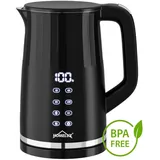 Homelux Wasserkocher Edelstahl Elektrischer 1.7 L Teekocher mit Temperatureinstellung 40°-100 °C, Warmhaltefunktion, Doppelwand