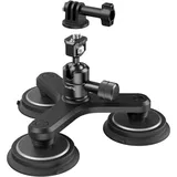 SmallRig Triple Magnetic Suction Cup Mounting Support Kit (Diverse), Action Cam Zubehör, Schwarz