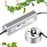 Mxmoonant Nebelmacher 3-Kopf-Ultraschallnebelerzeuger 900ml/H Nebel-Luftbefeuchter 60W, ohne LED für Wasserspiel, Garten- und Landschaftsbau etc. (3-Kopf*1)