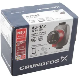 Grundfos Hocheffizienz Umwälzpumpe Alpha2 32-60, G 2, 180mm, PN 10, 230 V