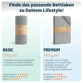 OTTO home Spannbettlaken Jersey-Baumwolle 200 x 200 cm rosa