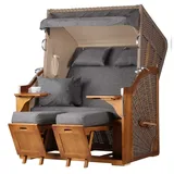 bene living Schleswig Pinie Zweisitzer PE mokka Modell 560