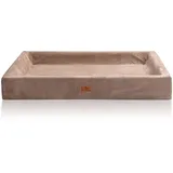 Knuffelwuff Hundebett Santiago Orthopädisch Cord XXL 120 x 100cm Braun