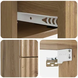 vidaXL Nachtschrank Artisan-Eiche 33 x 34,5 x 40 cm