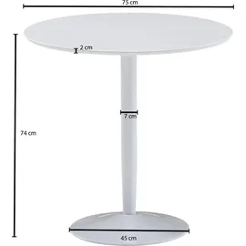 FineBuy Winnie Ø 75 cm weiß