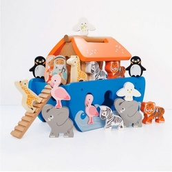 Le Toy Van Lernspielzeug Noahs Arche Formensortierer aus Holz blau