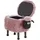 Beliani Hocker Sheep Stoff 55 x 40 x 35 cm Rosa