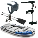 Intex Schlauchboot-Set - Excursion 5 inkl. Außenbordmotor & Befestigung