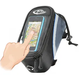 Tectake Fahrradtasche Satteltasche blau/grau/schwarz