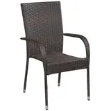 vidaXL Stapelstuhl 55,5 x 53,5 x 95 cm braun 6 St.