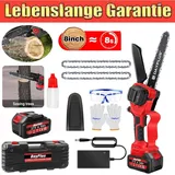 8'' Kettensäge Motorsäge Elektro-kettensäge Baumsäge Akku Ladegerät Bürstenlos