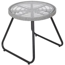 Svita AMALFI Rattan Sitzgruppe Outdoor Gartenlounge 2 Personen Balkonset Hellgrau