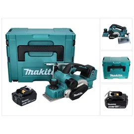 Makita DKP 181 T1J Akku Hobel Falzhobel 82 mm 18 V Brushless + 1x Akku 5,0 Ah + Makpac - ohne Ladegerät