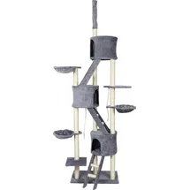 Wiltec Kratzbaum deckenhoch 233-270 cm hellgrau