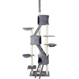 Wiltec Kratzbaum deckenhoch 233-270 cm hellgrau