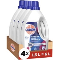 Sagrotan Wäsche-Hygienespüler Duftedition – Desinfektionsspüler für hygienisch saubere und frische Wäsche – 4 x 1,5 l Reiniger