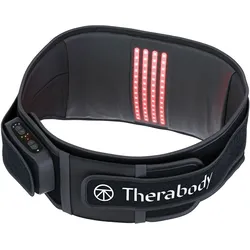 Wärmegürtel THERABODY "ThermBack LED Therapiebandage mit Ferninfrarot, LED, Wärme, Vibration", schwarz, HeizkissenB:4cm H:23cm L:130cm, Lindert Rückenschmerzen, fördert Erholung & steigert Beweglichkeit, B:4cm H:23cm L:130cm