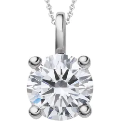 Ketten-Anhänger VIVANCE "0.5 ct Diamant Brillant Anhänger aus 585 Weißgold", silber, Schmuckanhänger, Damen, 0.5 ct mit Diamant, Weißgold 585-Gold, Weißgold 585, Gold, Damen Gold Schmuck