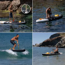 huiike Stand Up Paddling Board 305 x 84 x 15 cm schwarz